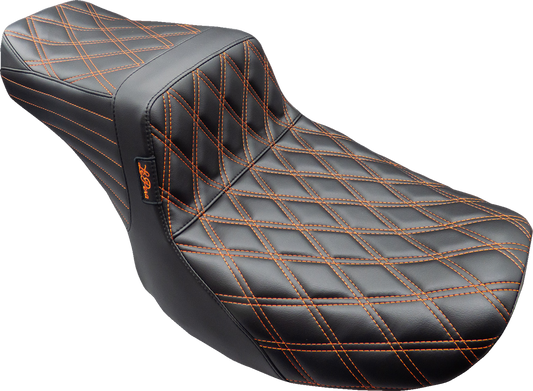 Le Pera Tailwhip Burnt Orange Stitch Seat for 2023-24 Harley Touring Road Glide