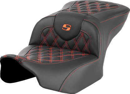 Saddlemen Roadsofa Orange Lattice Gel Seat for 2023-2025 Harley Touring FLTR