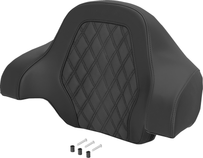 Saddlemen Black Lattice Deluxe Sissy Bar Tour Pack Backrest Pad for Harley