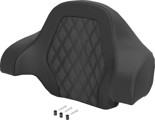 Saddlemen Black Lattice Deluxe Sissy Bar Tour Pack Backrest Pad for Harley