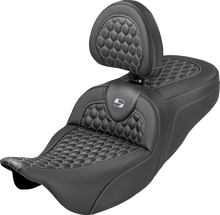 Saddlemen Roadsofa Silver Honeycomb Seat & Backrest for 2008-2025 Harley Touring