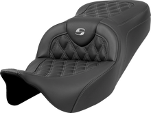 Saddlemen Roadsofa Dark Gray Lattice Stitch Gel Seat for 2008-25 Harley Touring