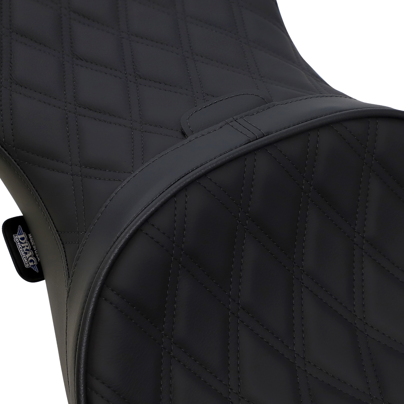 Drag Specialties Diamond Stitch Accepts Backrest Seat for 2008-24 Harley Touring