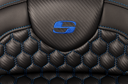 Saddlemen Roadsofa Blue Honeycomb Gel Seat & Backrest 2008-2025 Harley Touring