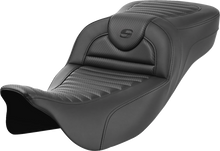 Saddlemen Roadsofa Carbon Tuck n Roll Extended Gel Seat 2008-2025 Harley Touring