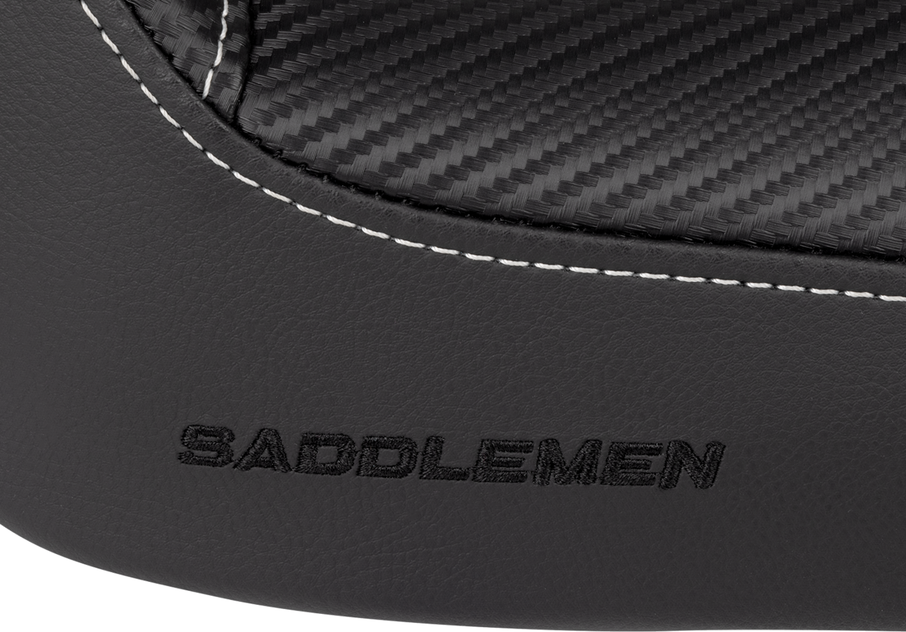 Saddlemen Dominator Gray Stitch Gel Solo Seat for 1996-2003 Harley Davidson Dyna