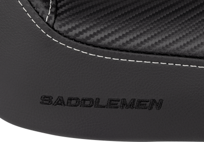 Saddlemen Dominator Gray Stitch Gel Solo Seat for 1996-2003 Harley Davidson Dyna
