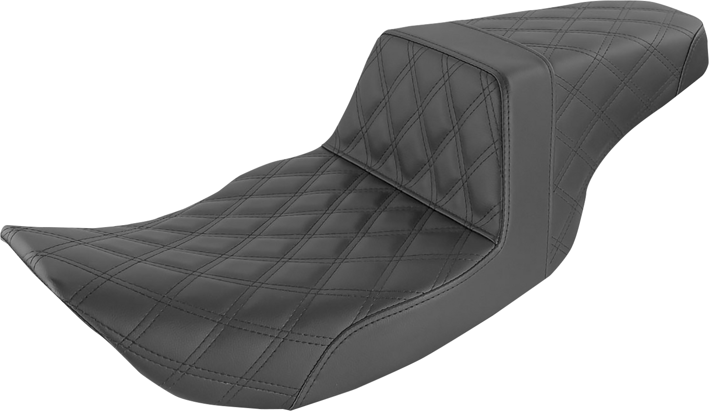Saddlemen Black Step-Up Lattice Seat for 1997-2007 Harley Touring Electra Glide