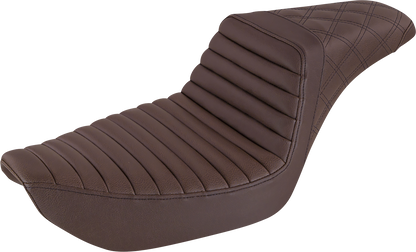 Saddlemen Step Up Tuck n Roll Brown Seat 1996-2003 Harley Dyna FXDX FXDL FXDXT