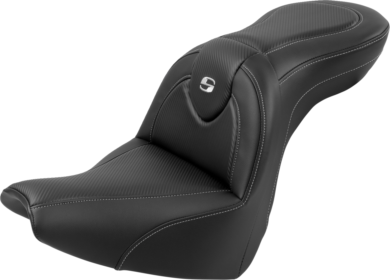 Saddlemen Roadsofa Carbon Fiber Seat & Backrest 2018-23 Harley Softail Breakout