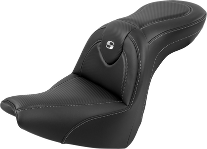 Saddlemen Roadsofa Carbon Fiber Seat & Backrest 2018-23 Harley Softail Breakout