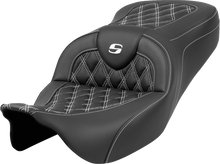 Saddlemen Roadsofa White Lattice Stitch Gel Seat fits 2008-2025 Harley Touring
