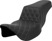 Saddlemen Step Up Extended Reach Gray Lattice Gel Seat for 08-25 Harley Touring