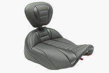 Mustang Extended Blue Stitch Solo Seat & Backrest for 2023-2026 Harley Touring
