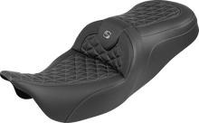 Saddlemen Roadsofa Gray Tri Gripper Gel Seat for 2008-2025 Harley Touring FLHX