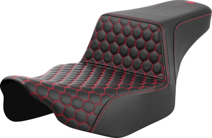 Saddlemen Step Up Red Honeycomb Extended Gel Seat fits 2023-2026 Harley Touring