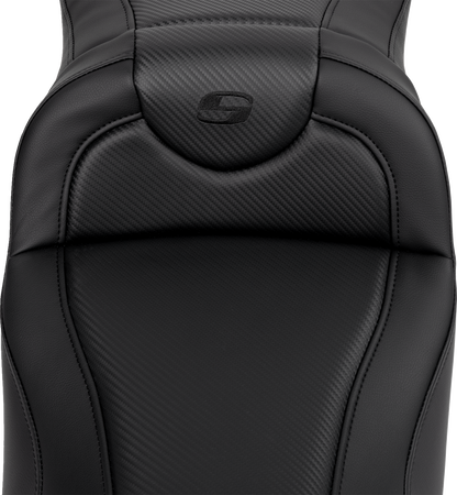 Saddlemen Roadsofa Carbon Fiber Extended Gel Seat for 2008-2025 Harley Touring