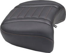 Mustang Orange Stitch Rear Passenger Pillion Seat for 2023-2026 Harley Touring