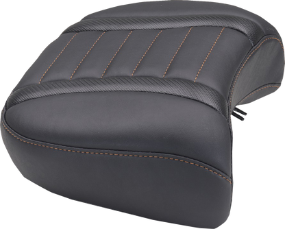 Mustang Orange Stitch Rear Passenger Pillion Seat for 2023-2026 Harley Touring