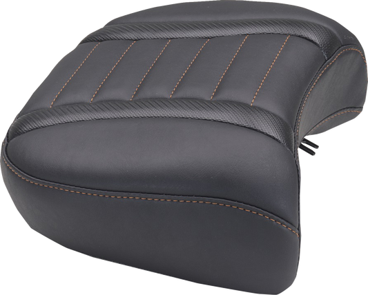 Mustang Orange Stitch Rear Passenger Pillion Seat for 2023-2026 Harley Touring