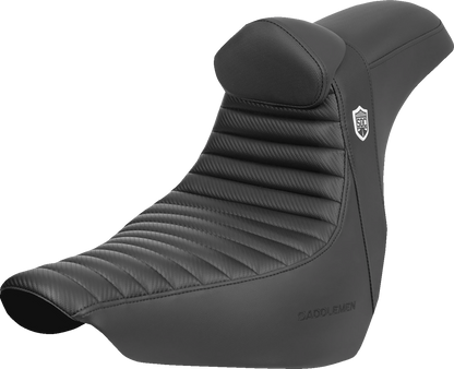Saddlemen SDC Pro Series T&R Carbon Gel Seat & Backrest 2018-25 Harley Low Rider