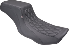 Mustang Squareback Black Diamond Stitch Seat fits 2023-2026 Harley Touring FLTR