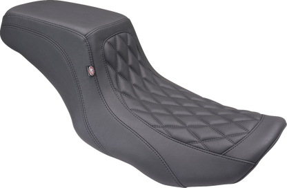 Mustang Squareback Black Diamond Stitch Seat fits 2023-2026 Harley Touring FLTR