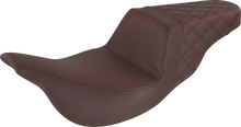 Saddlemen Step-Up Brown Rear Lattice Stitch Seat for 2008-2025 Harley Touring