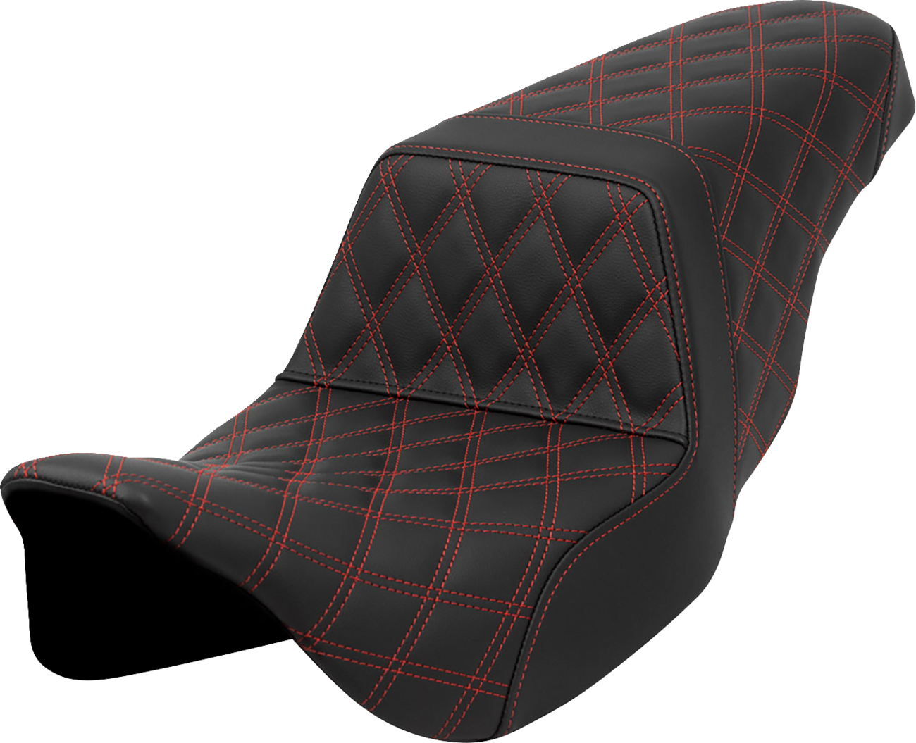 Saddlemen Step Up Full Red Lattice Gelcore Seat fits 2008-2024 Harley Touring