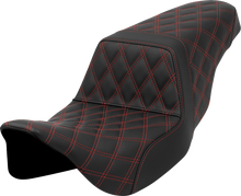 Saddlemen Step Up Full Red Lattice Gelcore Seat fits 2008-2025 Harley Touring