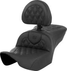 Saddlemen Roadsofa Lattice Gel Seat w/ Backrest fits 2023-2026 Harley Touring