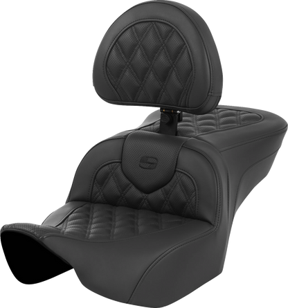 Saddlemen Roadsofa Lattice Gel Seat w/ Backrest fits 2023-2025 Harley Touring