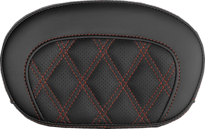 Saddlemen Mini Contour Red Lattice Stitch Sissy Bar Backrest Pad for Harley