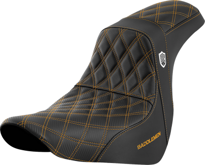Saddlemen SDC Pro Series Gold Lattice Seat fits 2018-2025 Harley Softail FXLR