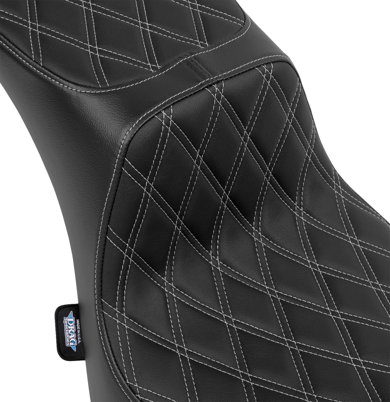 Drag Specialties Predator Silver Diamond Seat 2000-2017 Harley Softail FLST FXST