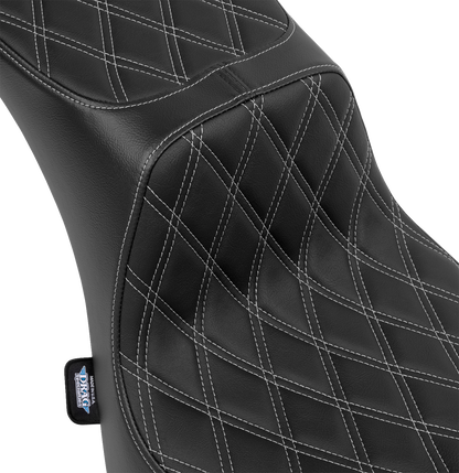 Drag Specialties Predator Silver Diamond Seat 2000-2017 Harley Softail FLST FXST