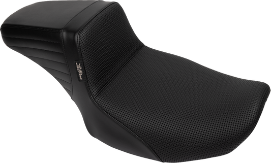 Le Pera Kickflip Basketweave Daddy Long Legs Seat for 2023-2025 Harley Touring