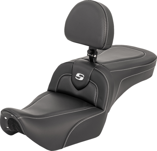 Saddlemen Roadsofa Carbon Fiber Seat & Backrest for 22-25 Harley Nightster RH975
