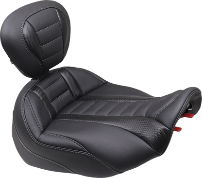 Mustang Deluxe Touring Solo Seat & Backrest for 2023-25 Harley Road Street Glide