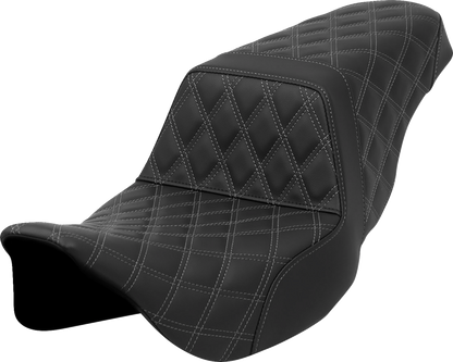 Saddlemen Step Up Gray Full Lattice Gelcore Seat fits 2008-2025 Harley Touring
