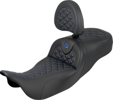 Saddlemen Roadsofa Blue Tri Grip Extended Seat Backrest 2008-2025 Harley Touring