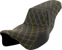 Saddlemen Step Up Extended Gold Lattice Gel Seat fits 2008-2025 Harley Touring