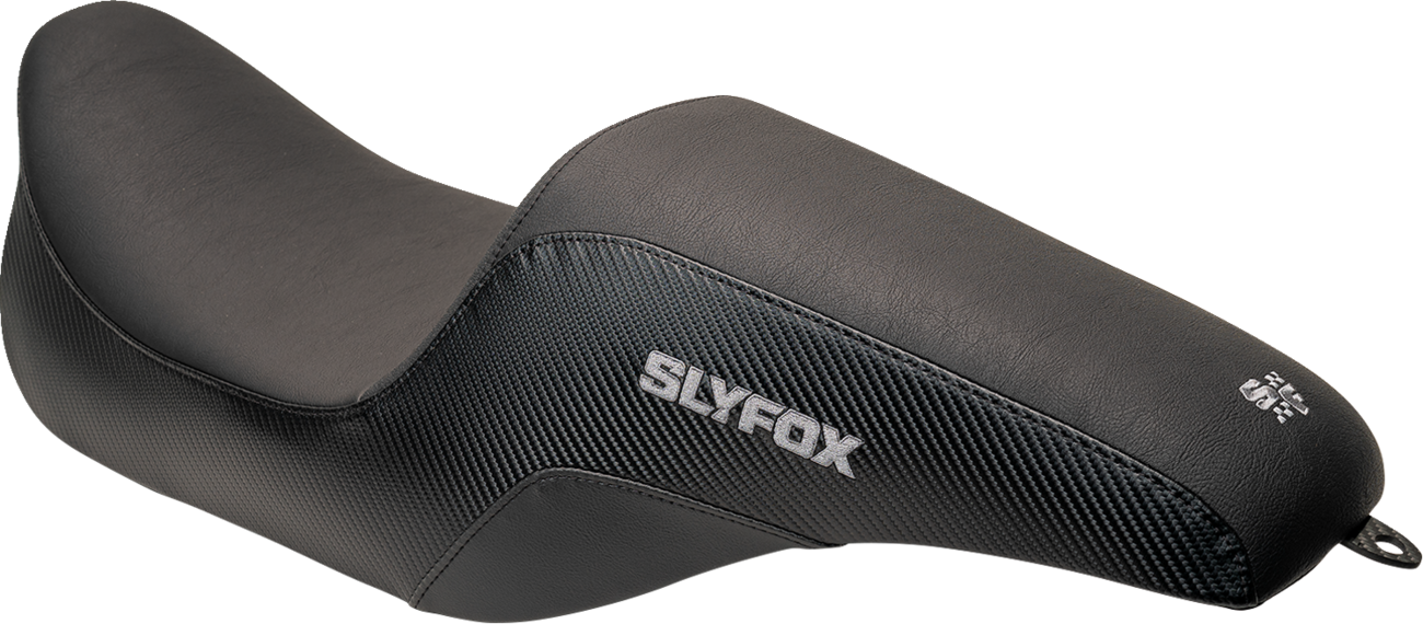 Slyfox Smooth Carbon Fiber Seat fits 1997-2007 Harley Touring  FLHT FLHR FLTR