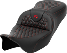 Saddlemen Roadsofa Red Honeycomb Stitch Gel Seat fits 2008-2025 Harley Touring