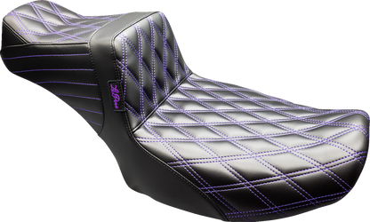 Le Pera Tailwhip Daddy Long Leg Purple Diamond Seat for 2023-2025 Harley Touring