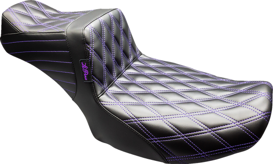Le Pera Tailwhip Daddy Long Leg Purple Diamond Seat for 2023-2025 Harley Touring