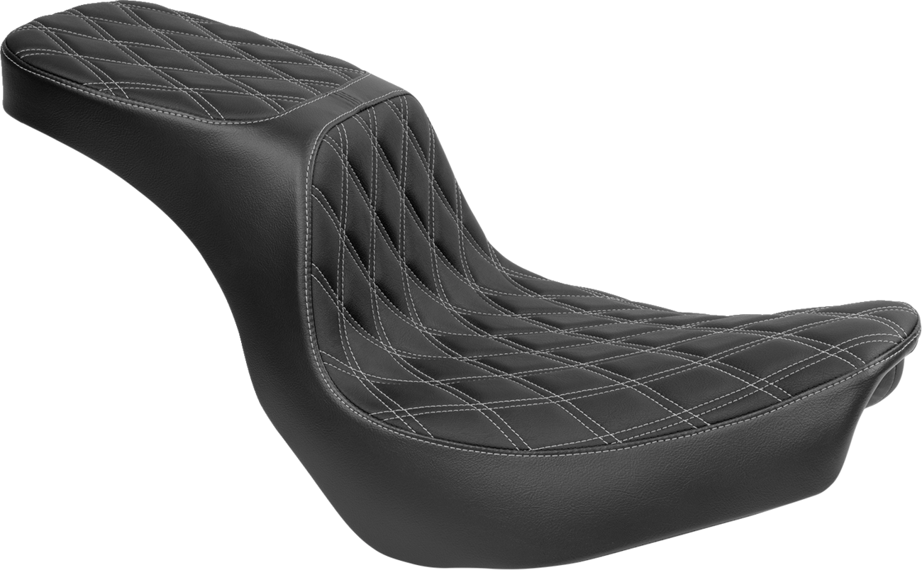 Drag Specialties Predator Silver Diamond Seat 2018-25 Harley Softail FXLRST FLSB