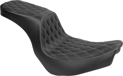 Drag Specialties Predator Silver Diamond Seat 2018-25 Harley Softail FXLRST FLSB