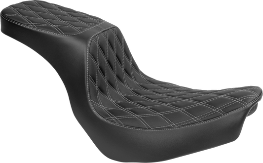 Drag Specialties Predator Silver Diamond Seat 2018-25 Harley Softail FXLRST FLSB