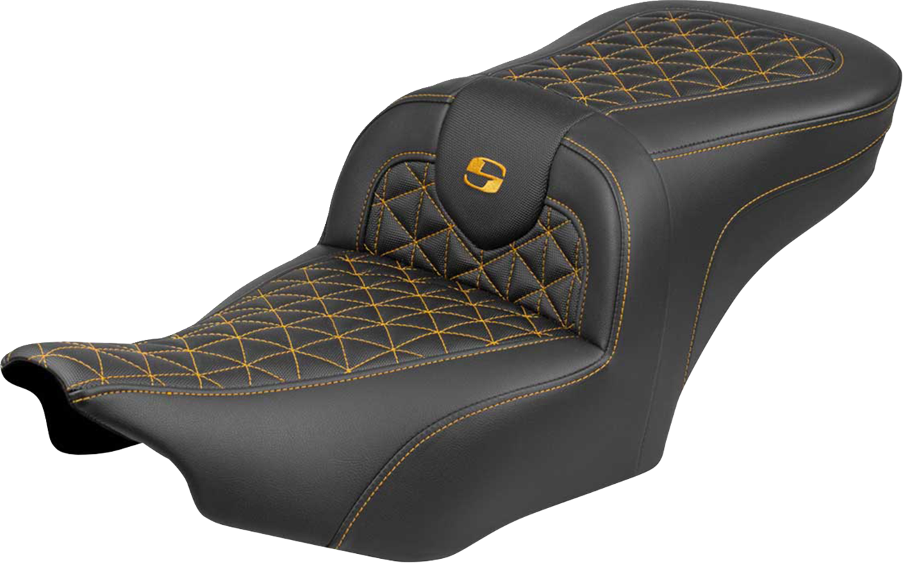 Saddlemen Roadsofa Gold Tri Gripper Seat for 2023-2025 Harley Road Street Glide